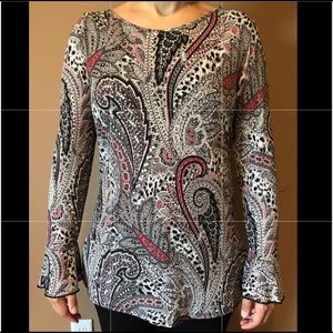 Dress Barn Medium Top with Bell Sleeves